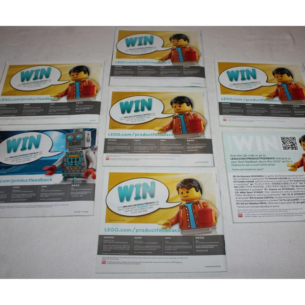 7 LEGO Minecraft Instruction Manuals 21151 21158 21165 21178 21179 21181 21242